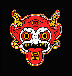 Devil With Acid Lsd Blotter Mark On Tongue T-shirt