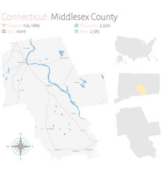 Map Middlesex County In Connecticut