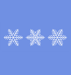 White Snowflakes On Blue Background Winter