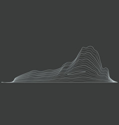 3d Abstract Elevation Contour Topography Line Map