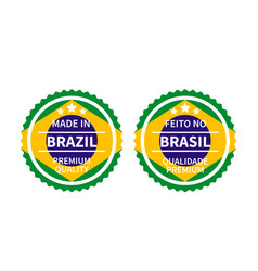 Made In Brazil Labels Round English