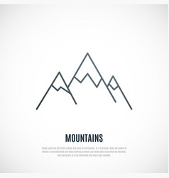 Outline Of Mountains Snowy