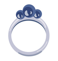 Silver Ring Icon Cartoon Blue Jewellery