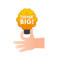 Think Big Light Bulb Motivational Stock