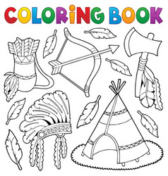 Coloring Book Native American Theme 1