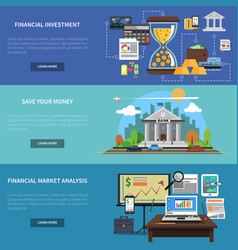 Finance Banner Horizontal Set