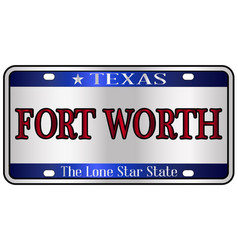 Fort Worth Texas License Plate