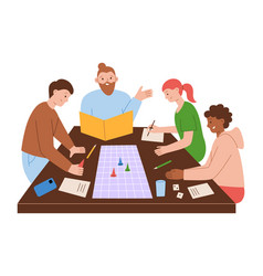 Friends Playing Roleplay Board Game At Home