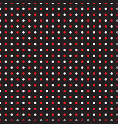 Red And White Polka Dots On Black Background