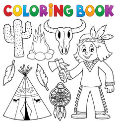 Coloring Book Native American Theme 2