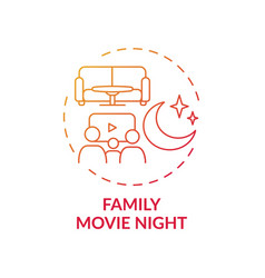 Family Movie Night Concept Icon