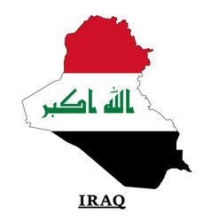 Iraq National Flag Map Design