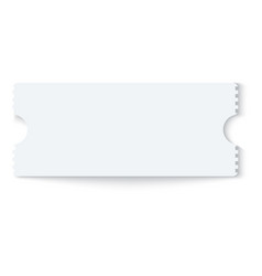 Blank Ticket Mockup Realistic White Paper Pass