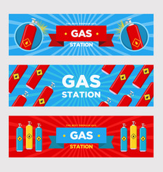 Gas Station Banners Set