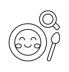 Lunch Dish Kindergarten Line Icon