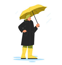 Man With With Umbrella Concept