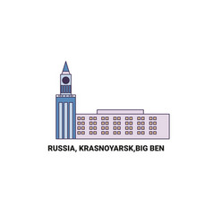 Russia Krasnoyarskbig Ben Travel Landmark