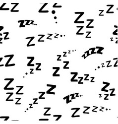 Zzz Zzzz Bed Sleep Snore Seamless Pattern