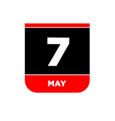 7th May Calendar Page 7 May Day Icon