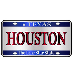 Houston Texas License Plate