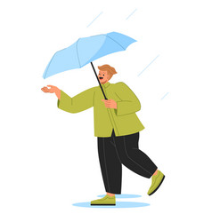 Man With With Umbrella Concept