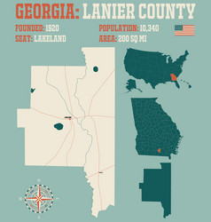 Map Lanier County In Georgia