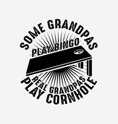 Real Grandpas Play Cornhole Board Game