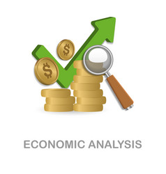 Economic Analysis Icon 3d From