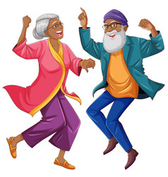 Happy Old Indian Couple Dancing