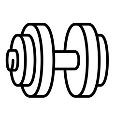 Muscular Dumbell Icon Outline Style