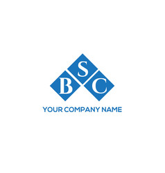 Bsc Letter Logo Design On White Background