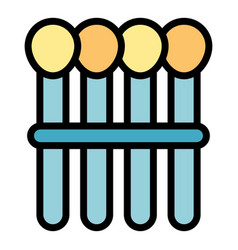 Dentist Swab Icon Flat