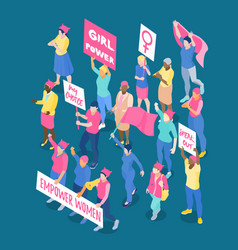 Protesting Women Isometric