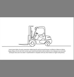 Truk Forklift One Continuous Line Design