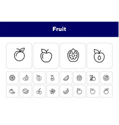 Fruit Line Icon Set