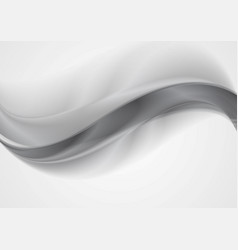 Grey Silver Smooth Waves Abstract Background