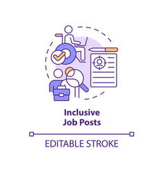 Inclusive Job Posts Concept Icon