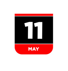 11th May Calendar Page 11 May Day Icon