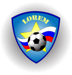 Logo Of The Russian Football Team With Flag