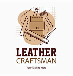 Tanner Or Leather Craftsman Logo Template Leather