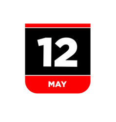 12th May Calendar Page 12 May Day Icon