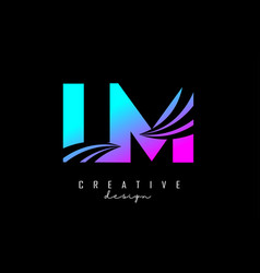 Creative Colorful Letters Lm L M Logo