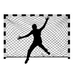 Soccer Goalkeeper Silhouette Handball Goal Net