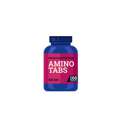 Amino Or Acids Tablets Container Flat