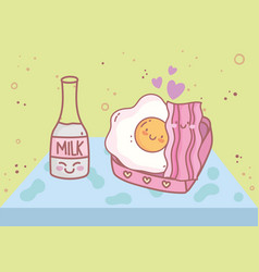 Cute Breakfast And Milk