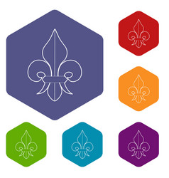 Fleur De Lis Icon Outline Style