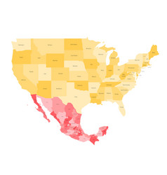 United States And Mexico Political Map