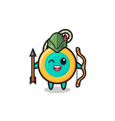 Yoyo Cartoon As Medieval Archer Mascot