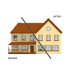 Broken And Repaired House Home Before After