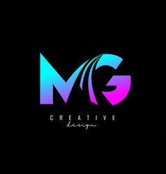 Creative Colorful Letters Mg M G Logo